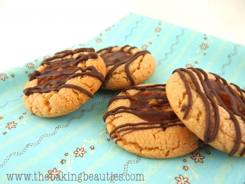 Gluten-free Peanut Butter Caramel Thumbprint Cookies | The Baking Beauties