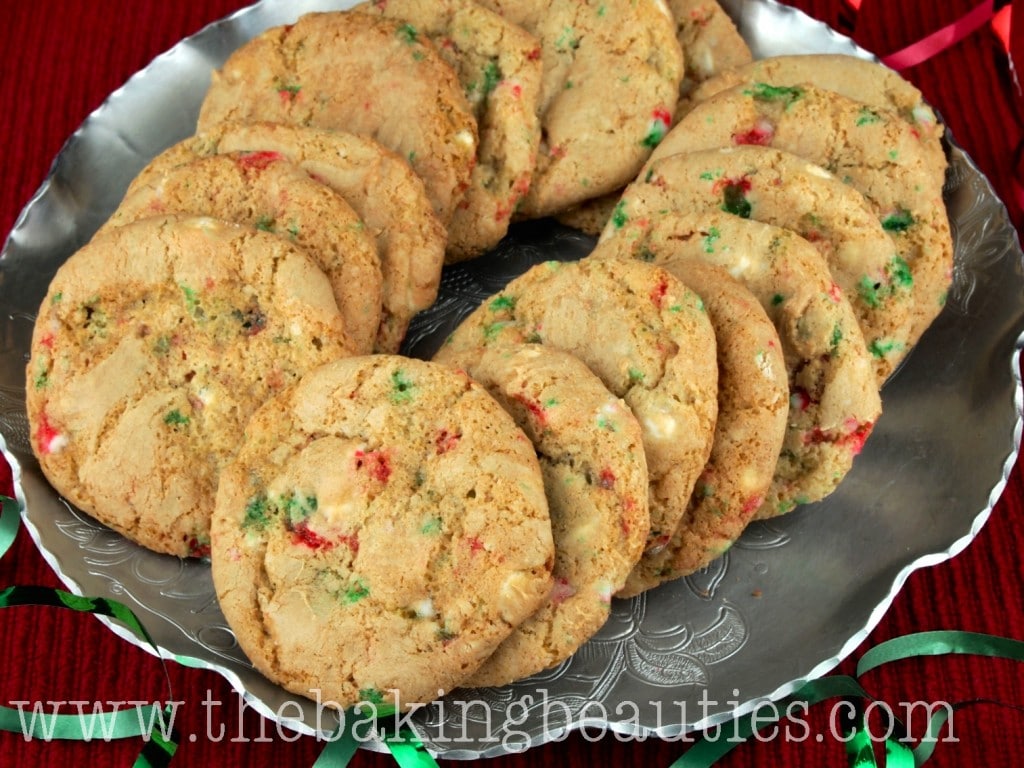 Gluten Free White Chocolate and Peppermint Cookies from The Baking Beauties