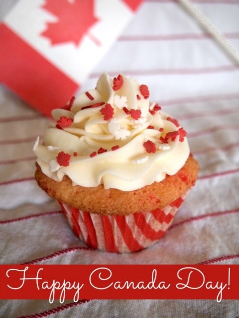 Gluten Free Canada Day Confetti Cupcakes | The Baking Beauties