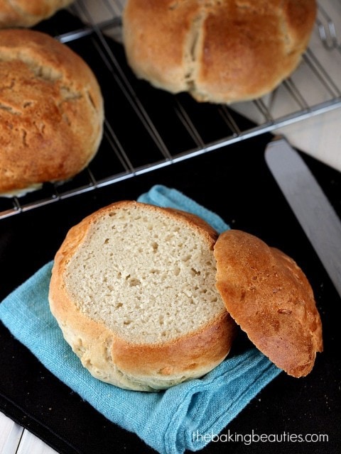 Gluten Free Bread Bowls from The Baking Beauties