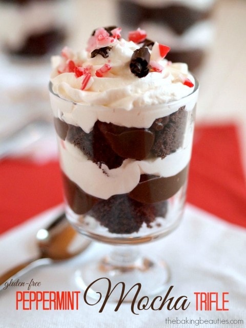 Gluten Free Peppermint Mocha Trifle from The Baking Beauties