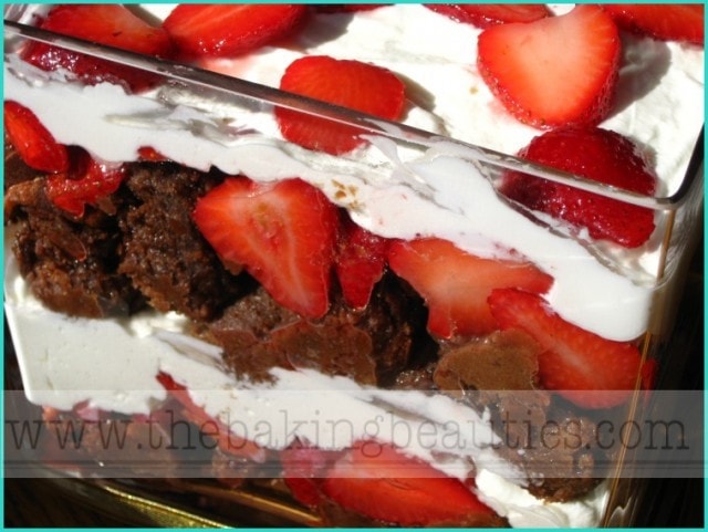 Flourless Chocolate Cake Trifle from The Baking Beauties