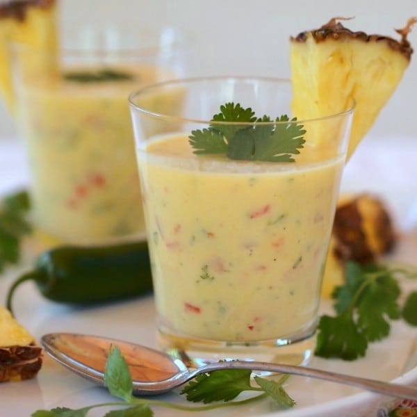 Creamy Pineapple Gazpacho from The Baking Beauties