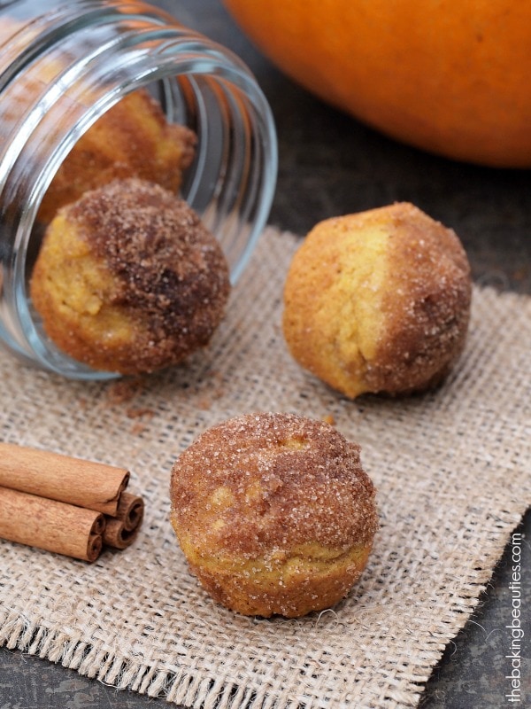 Say "YES" to these Gluten Free Mini Pumpkin Donut Muffins! The Baking Beauties #glutenfree #recipe 